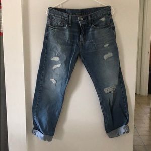 Original Levi 30x30 Distressed Medium Wash Jeans
